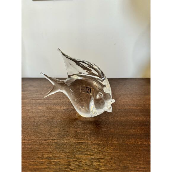 V Nason & C Murano Clear Glass Angelfish Tropical Fish Figurine Statue Unsigned - Picture 3 of 16